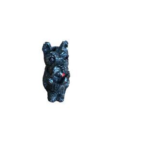 Vintage Hand-Carved Black Scottish Terrier Figurine Dog Animal Lovers